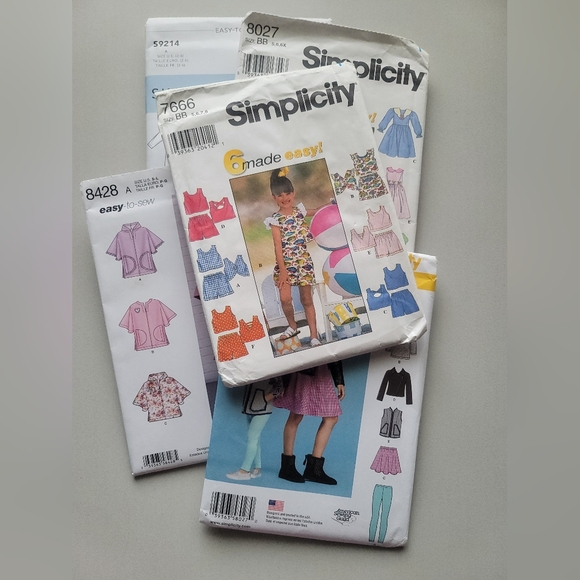 Simplicity Other - ‼️MUST GO‼️ Lot of 5 FF little Girls Spring Summer sewing patterns